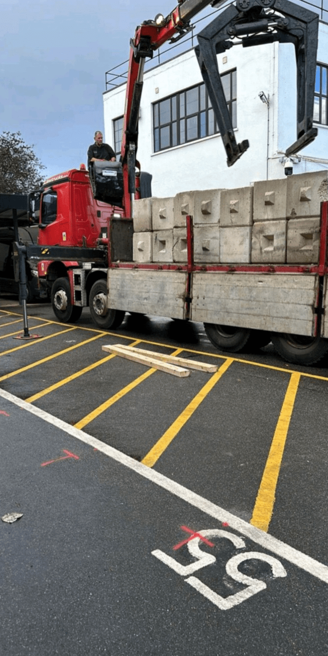 Concrete Blocks on Lorry